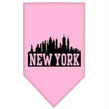 New York Skyline Screen Print Bandana Light Pink Small