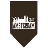 Amsterdam Skyline Screen Print Bandana Cocoa Large