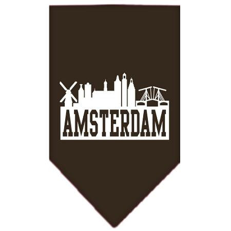 Amsterdam Skyline Screen Print Bandana Cocoa Small