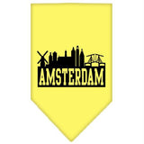 Amsterdam Skyline Screen Print Bandana Yellow Small