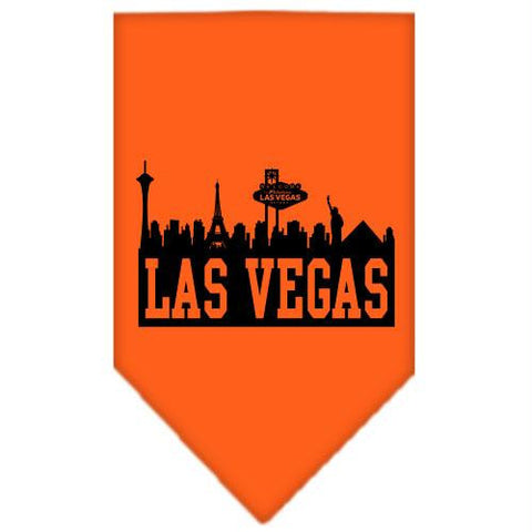 Las Vegas Skyline Screen Print Bandana Orange Small