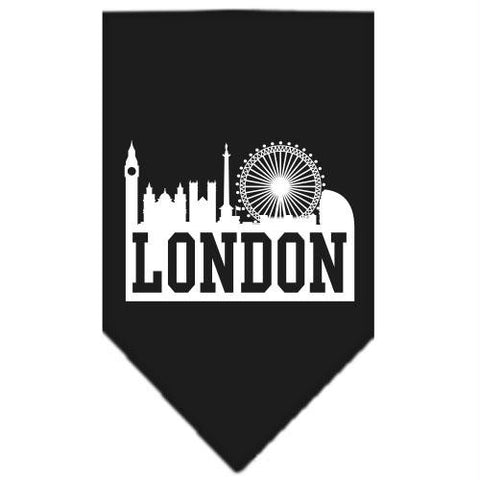 London Skyline Screen Print Bandana Black Large