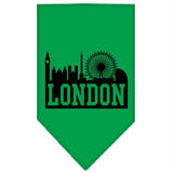 London Skyline Screen Print Bandana Emerald Green Small