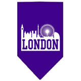 London Skyline Screen Print Bandana Purple Small