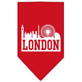 London Skyline Screen Print Bandana Red Small