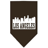 Los Angeles Skyline Screen Print Bandana Cocoa Small