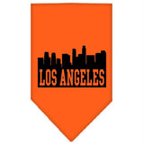 Los Angeles Skyline Screen Print Bandana Orange Small