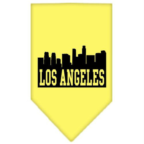 Los Angeles Skyline Screen Print Bandana Yellow Small