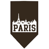 Paris Skyline Screen Print Bandana Cocoa Large