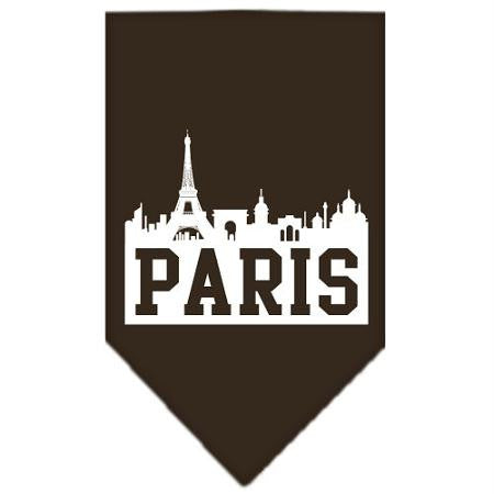 Paris Skyline Screen Print Bandana Cocoa Small