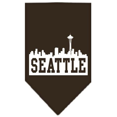 Seattle Skyline Screen Print Bandana Cocoa Small