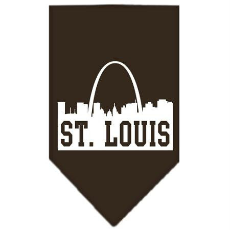 St Louis Skyline Screen Print Bandana Cocoa Small