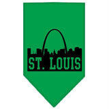 St Louis Skyline Screen Print Bandana Emerald Green Small