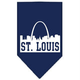 St Louis Skyline Screen Print Bandana Navy Blue Small