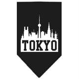 Tokyo Skyline Screen Print Bandana Black Small