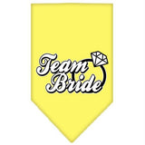 Team Bride Screen Print Bandana Yellow Large