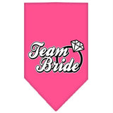 Team Bride Screen Print Bandana Bright Pink Small