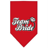 Team Bride Screen Print Bandana Red Small