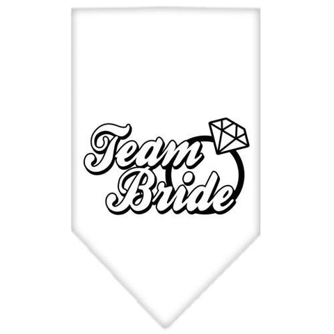 Team Bride Screen Print Bandana White Small