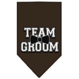 Team Groom Screen Print Bandana Cocoa Large