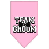 Team Groom Screen Print Bandana Light Pink Large