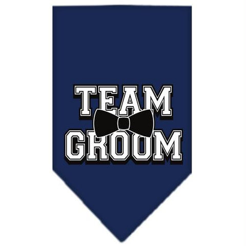 Team Groom Screen Print Bandana Navy Blue large