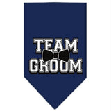 Team Groom Screen Print Bandana Navy Blue Small