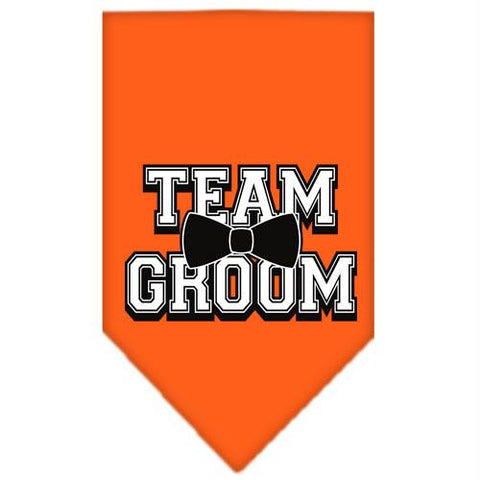 Team Groom Screen Print Bandana Orange Small