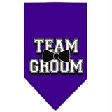 Team Groom Screen Print Bandana Purple Small