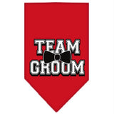 Team Groom Screen Print Bandana Red Small