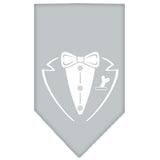 Tuxedo Screen Print Bandana Grey Large