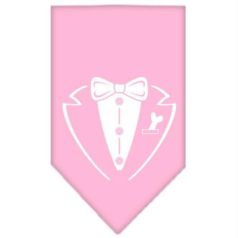 Tuxedo Screen Print Bandana Light Pink Small