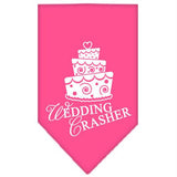 Wedding Crasher Screen Print Bandana Bright Pink Large