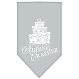 Wedding Crasher Screen Print Bandana Grey Large