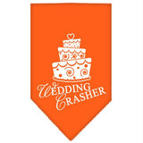 Wedding Crasher Screen Print Bandana Orange Large