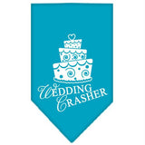 Wedding Crasher Screen Print Bandana Turquoise Large