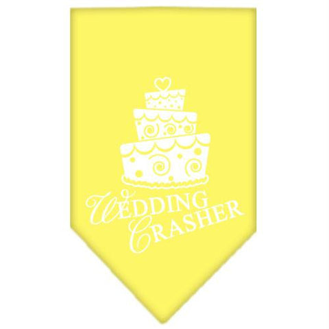 Wedding Crasher Screen Print Bandana Yellow Large