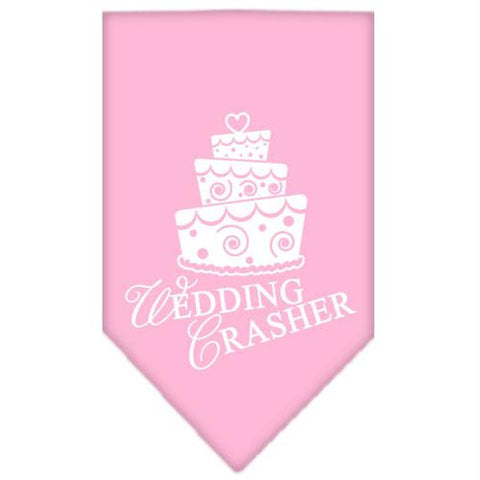 Wedding Crasher Screen Print Bandana Light Pink Small