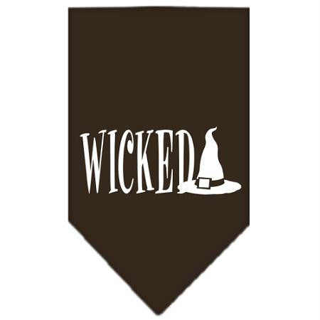 Wicked Screen Print Bandana Cocoa Small