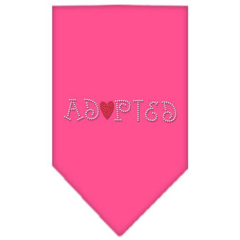 Adopted Rhinestone Bandana Bright Pink Large