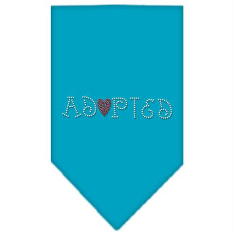 Adopted Rhinestone Bandana Turquoise Large