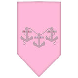 Anchors Rhinestone Bandana Light Pink Large