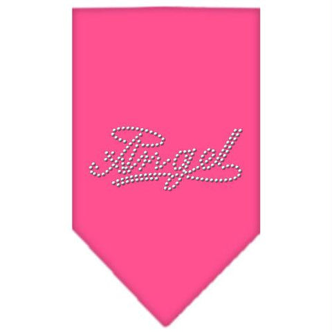 Angel Rhinestone Bandana Bright Pink Large