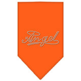 Angel Rhinestone Bandana Orange Small