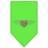 Aviator Rhinestone Bandana Lime Green Large