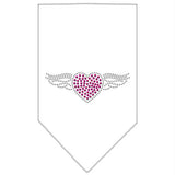 Aviator Rhinestone Bandana White Large