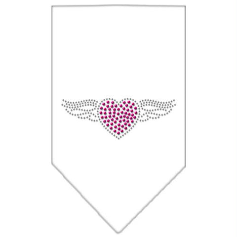 Aviator Rhinestone Bandana White Large