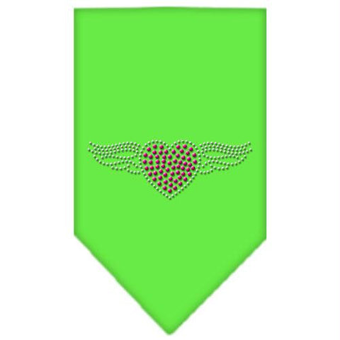 Aviator Rhinestone Bandana Lime Green Small