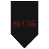 Bad Dog Rhinestone Bandana Black Small