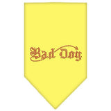 Bad Dog Rhinestone Bandana Yellow Small